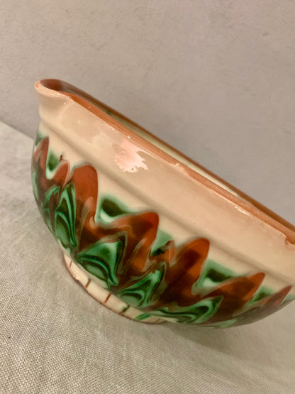 Clay Bowl with Dripping Glaze