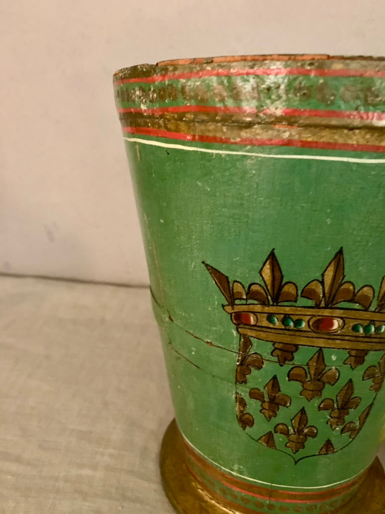 Hand Painted Antique Nobility Wooden Wessel