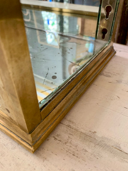 Brass Wall Display Cabinet