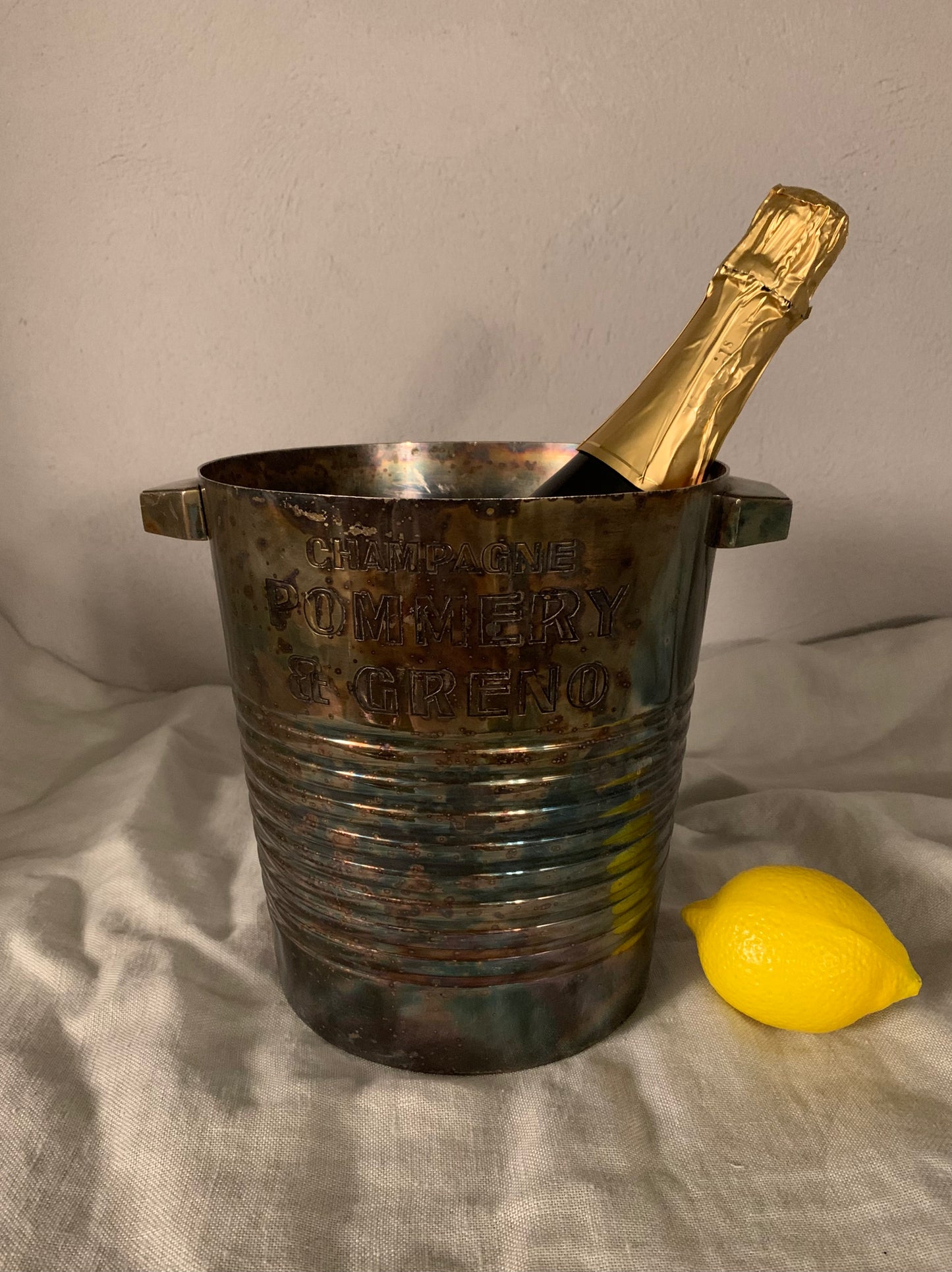 Silver Plated Champagne Cooler -  Pommery &  Greno