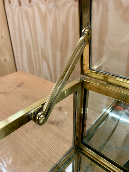 Vintage Brass Table Display Case - Vitrine