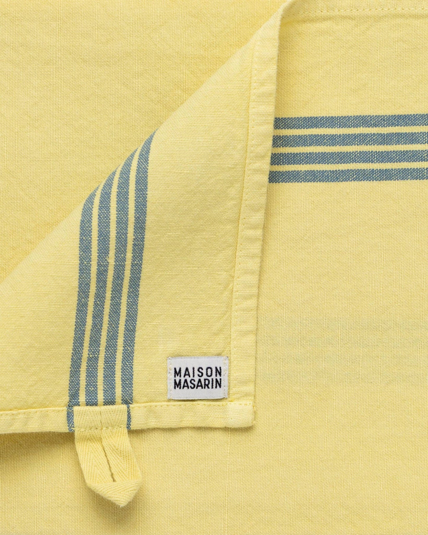 Tea Towel: Limoncello / Blue stripes
