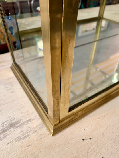 Brass Wall Display Cabinet