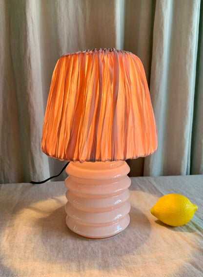 Pink Glass Table Lamp