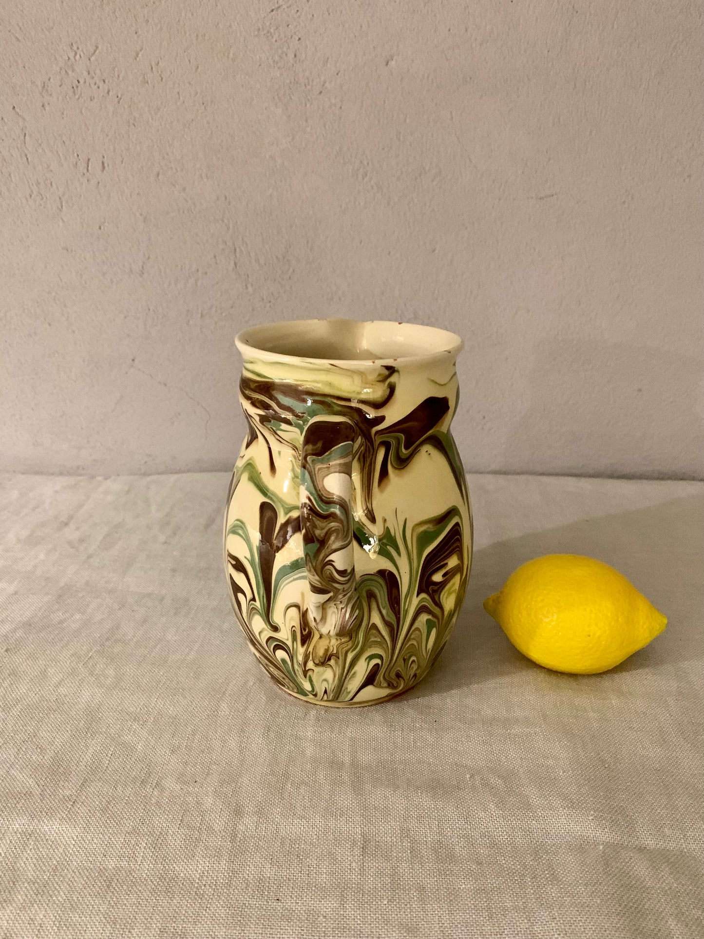 Glazed Clay Pitcher