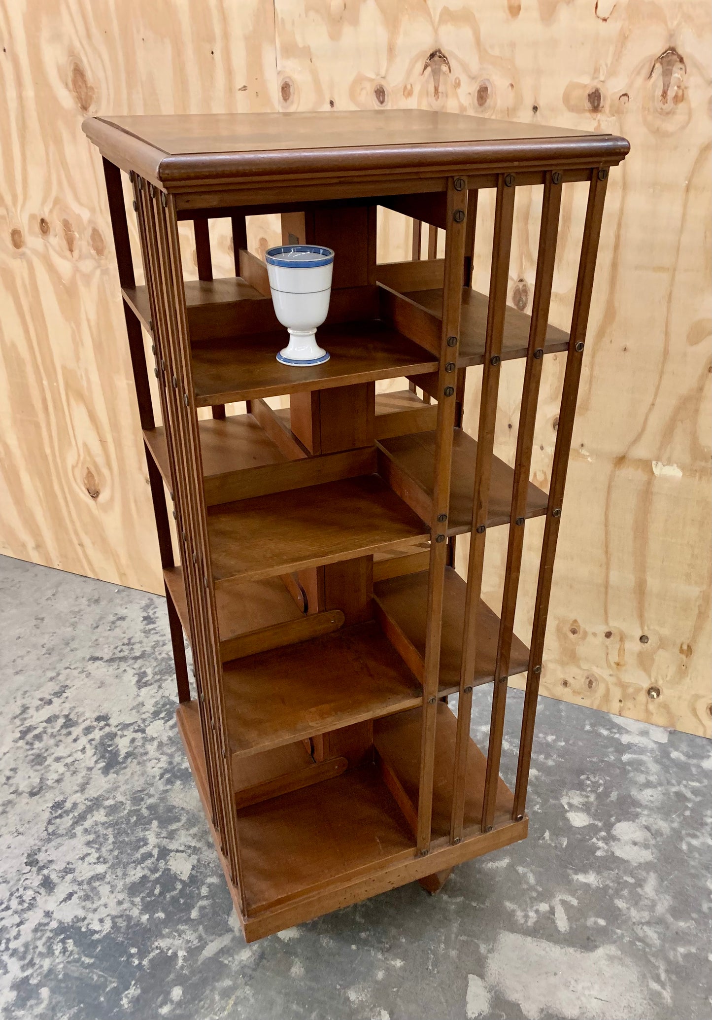 Revolving Library Rack Vintage French Revolving Library Shelf – Monsieur Lars