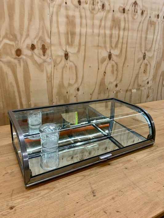 Vintage French Chrome Table Vitrine / Showcase