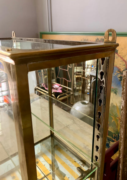 Brass Wall Display Cabinet