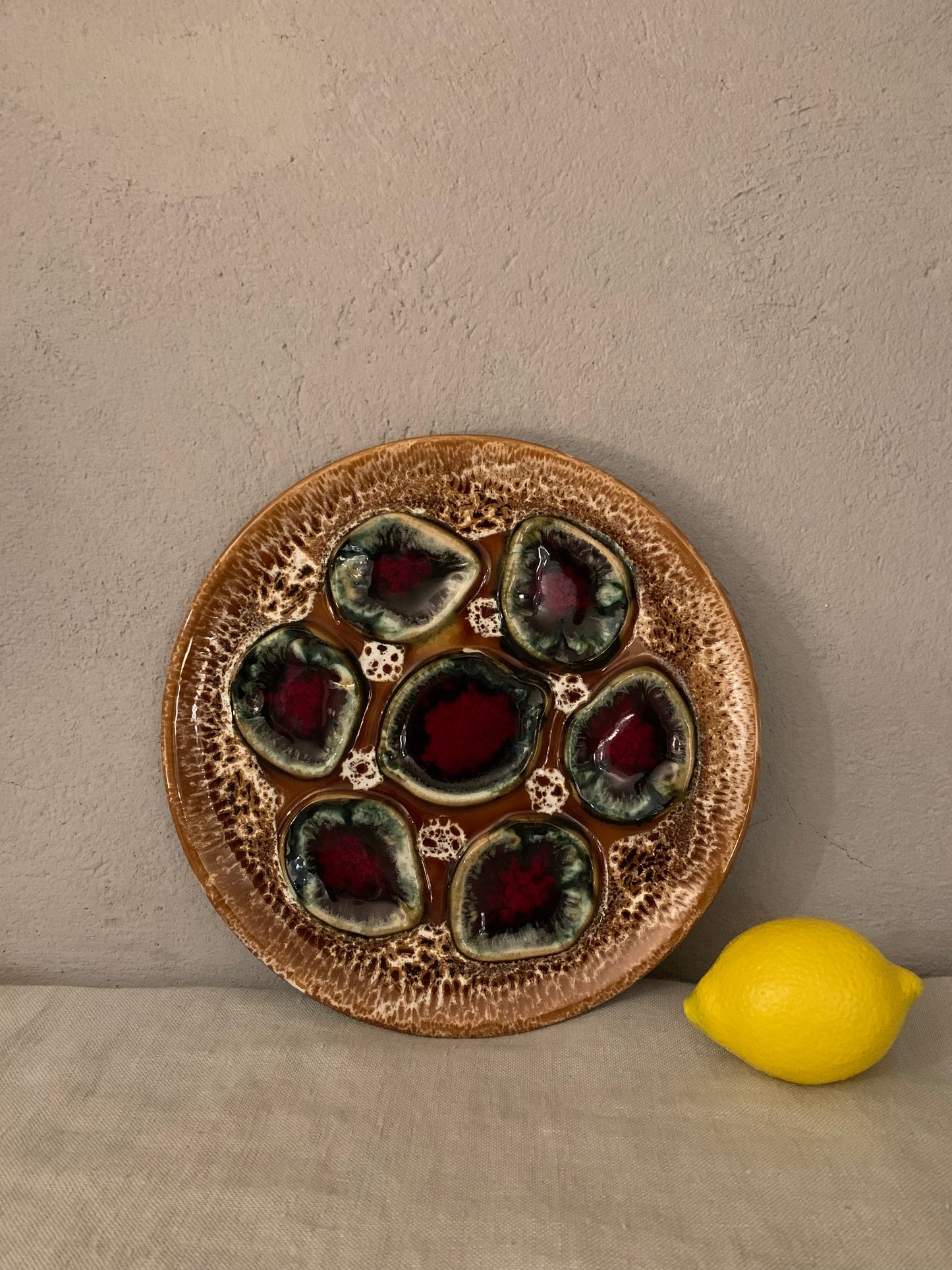 Vintage French Oyster Plate