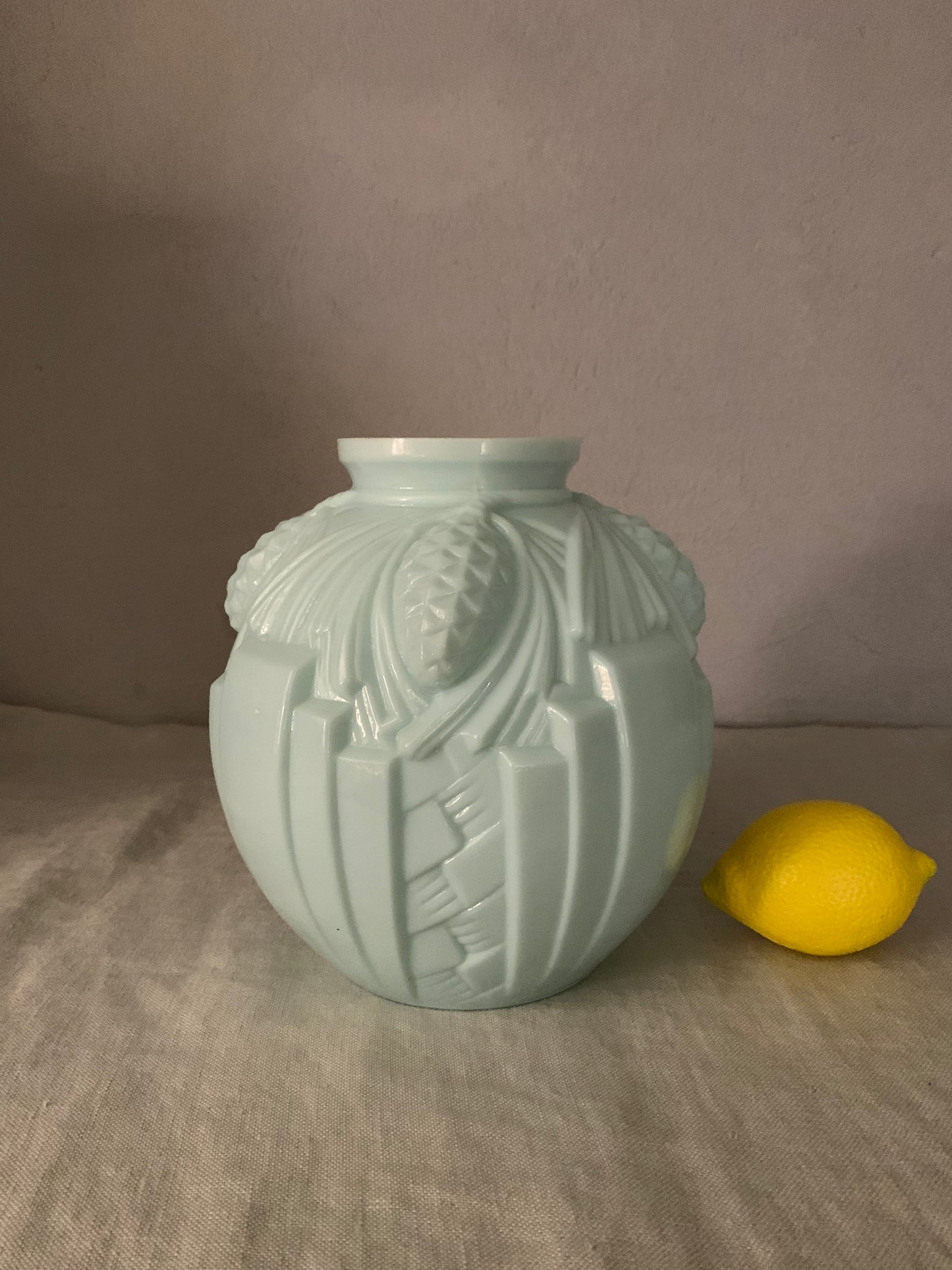 1930s Opal Glass Vase