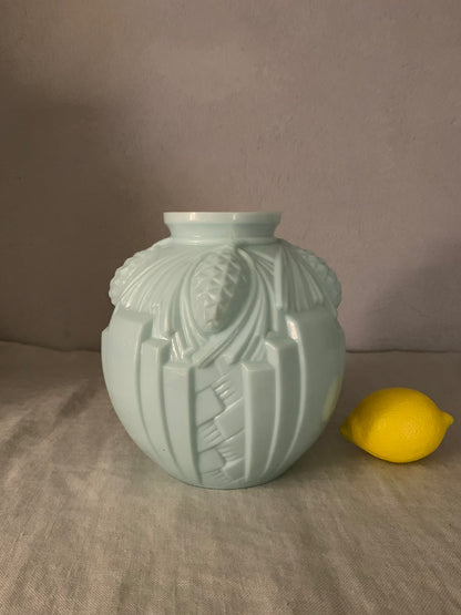 1930s Opal Glass Vase