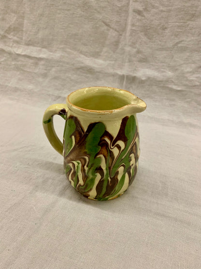 Vintage Glazed Clay Pitcher