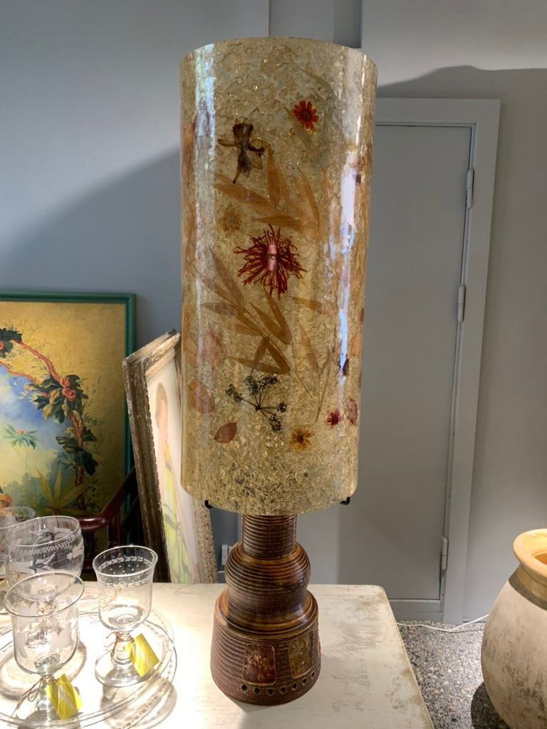 1960-70s Large French Ceramic and Resin lamp