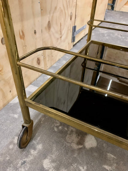 Brass bar cart