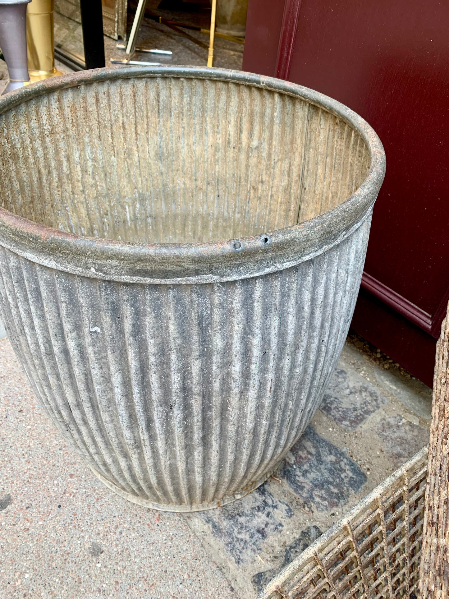 Zinc Planter - Dolly Tub