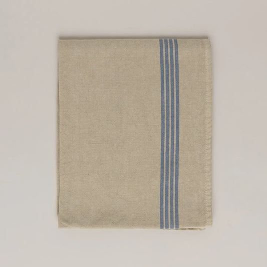 Tea Towel: Naturel / Blue stripes