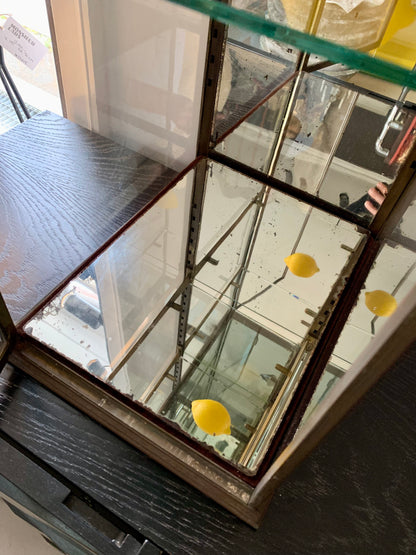 Antique Brass Display Cabinet - Vitrine