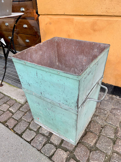 Vintage Copenhagen Zinc Garbage Can
