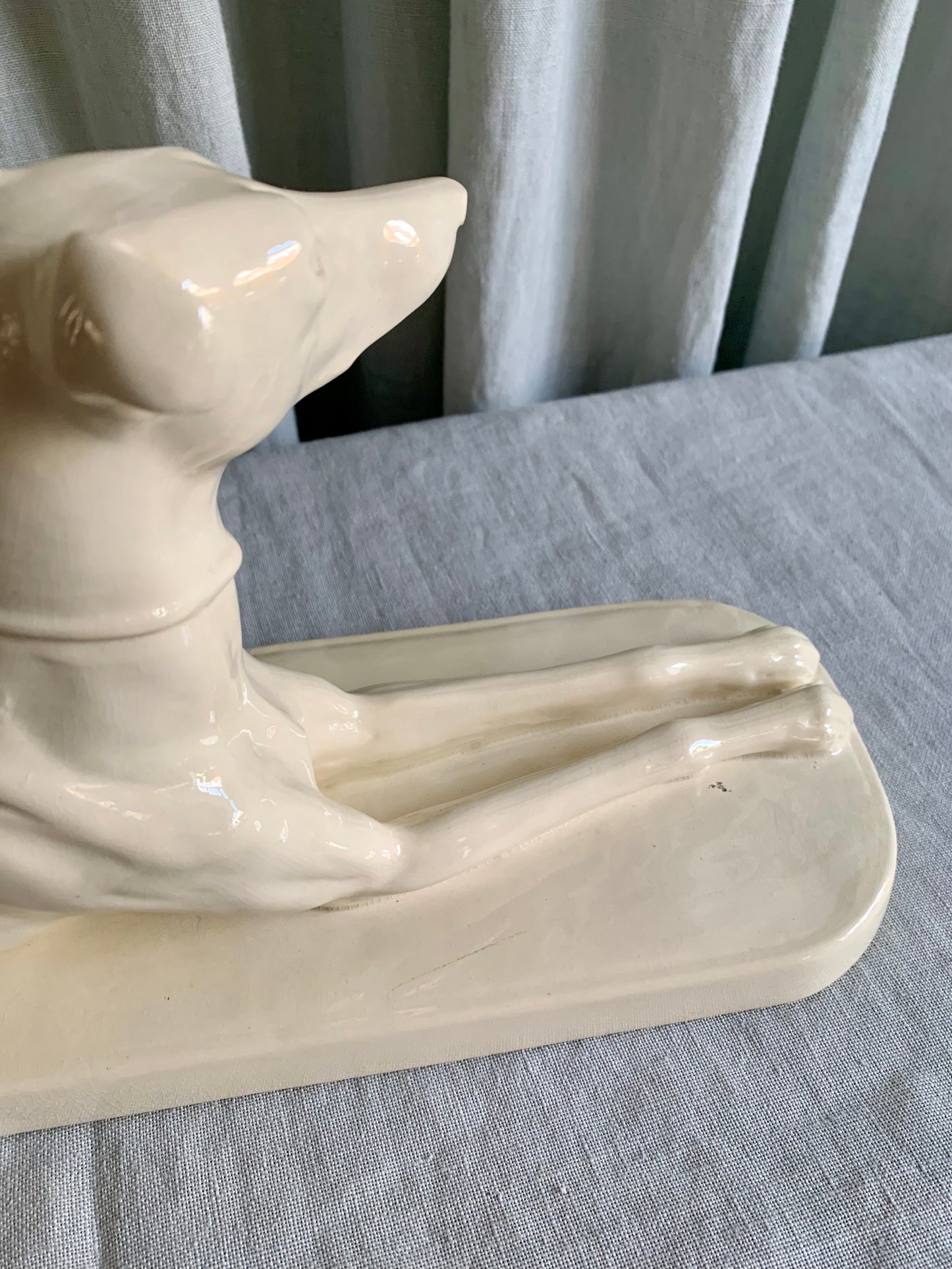 Large Art Deco Earthenware Greyhound 1930s