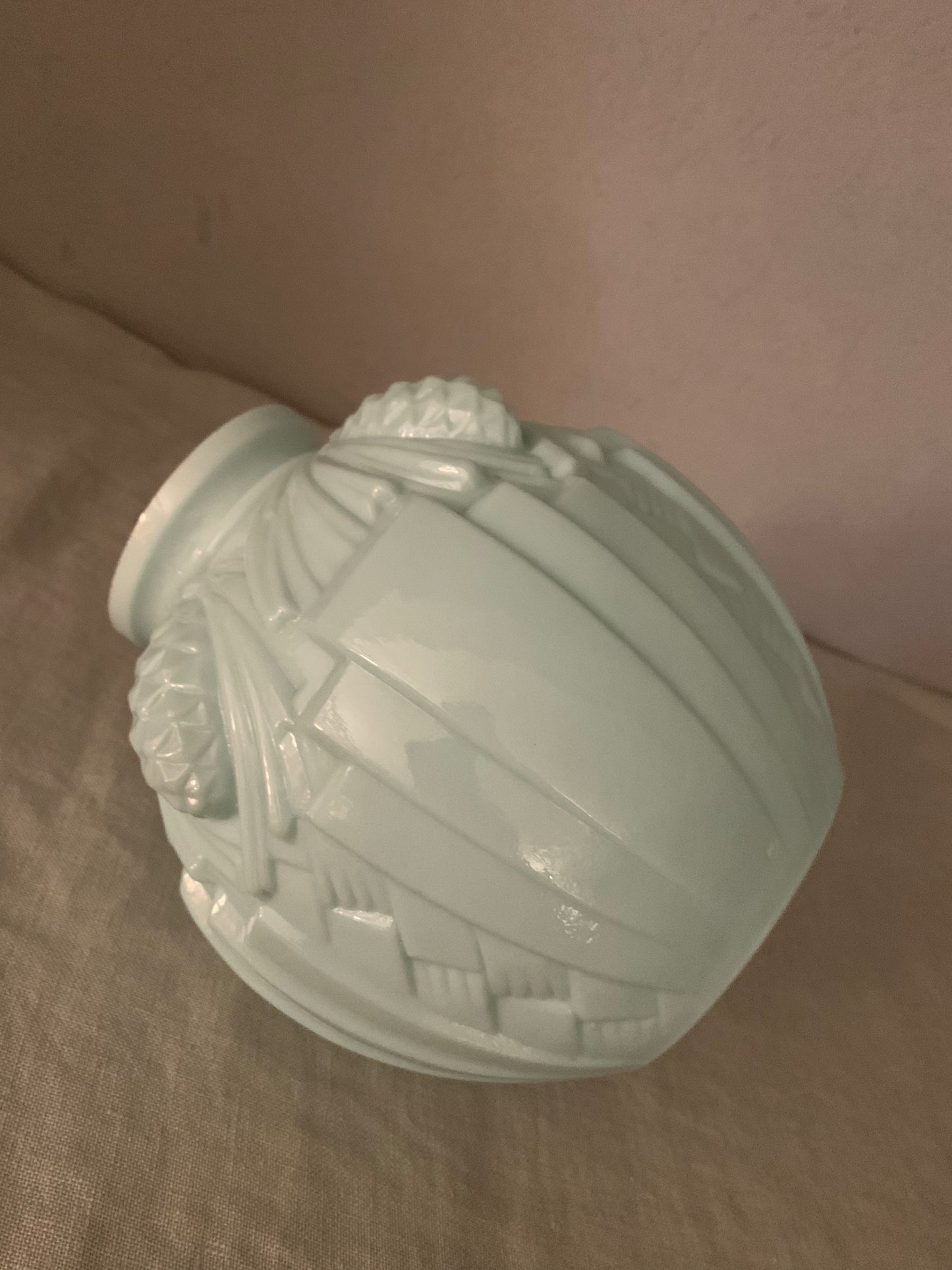 1930s Opal Glass Vase
