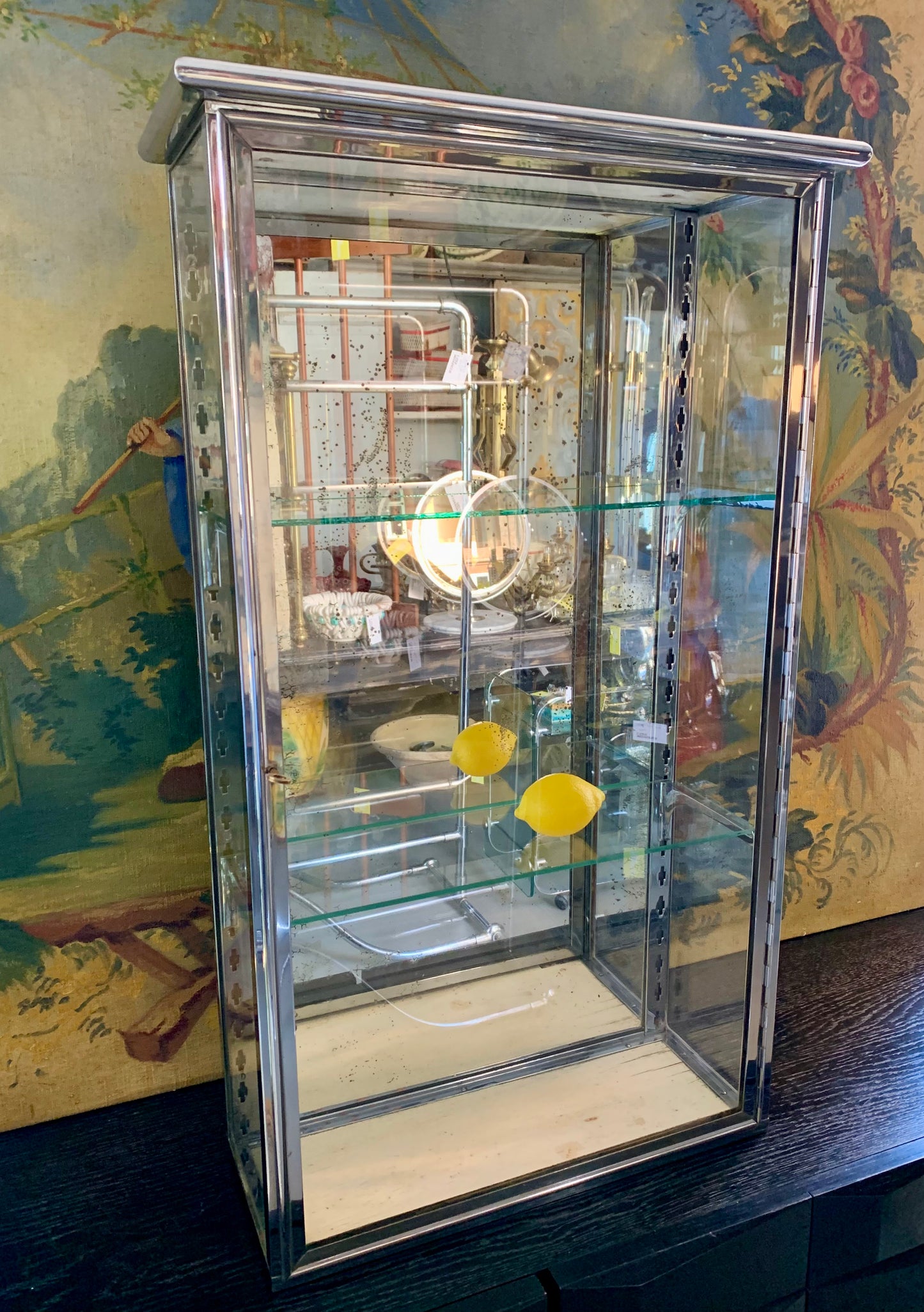 1930s Chrome Wall Vitrine