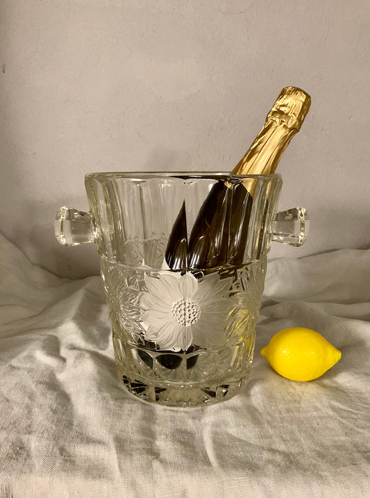 Decorated Glass Champagne Cooler