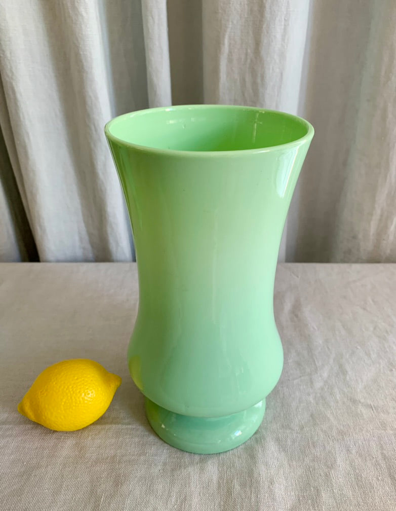 French Opal Glass Vase