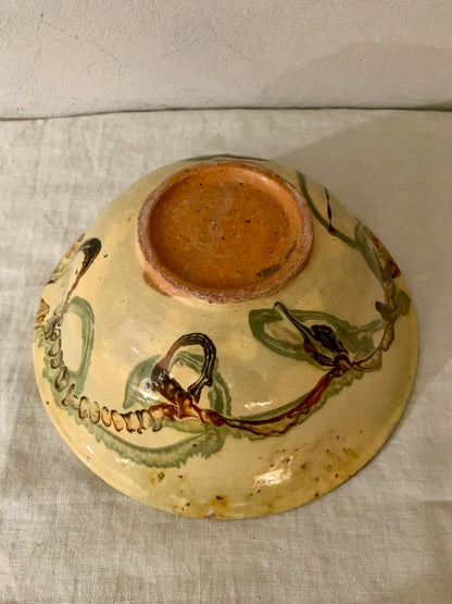 Clay Bowl with Dripping Glaze