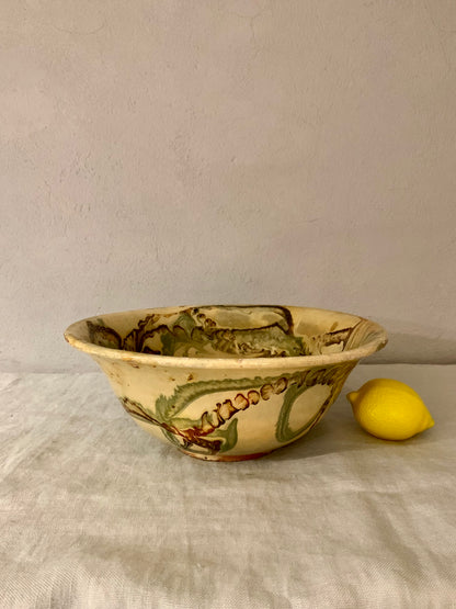 Clay Bowl with Dripping Glaze