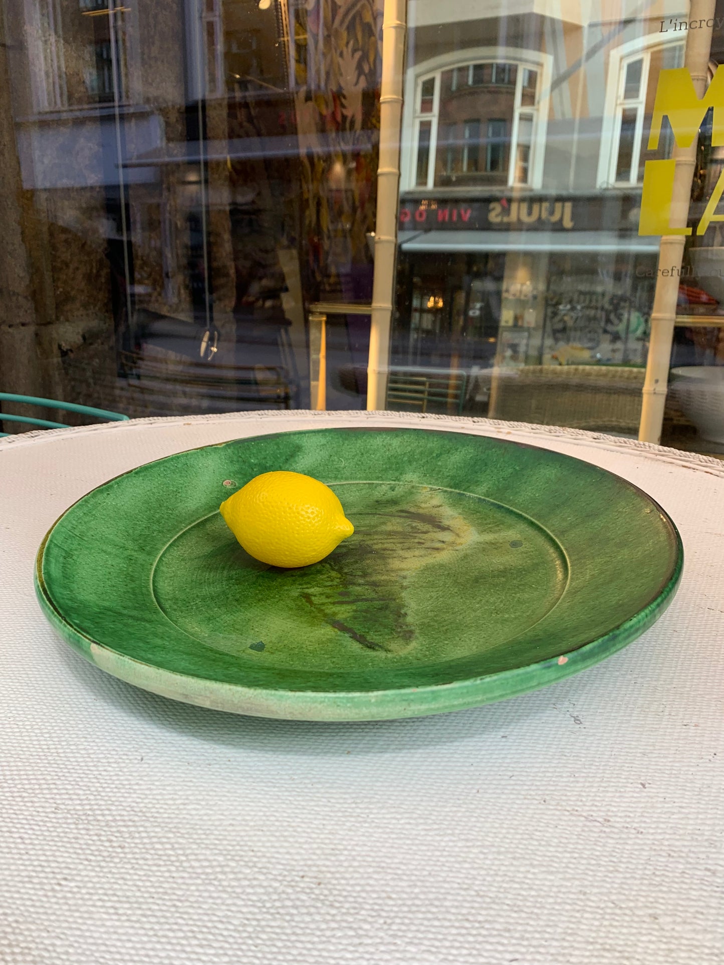 Large Green Clay Dish