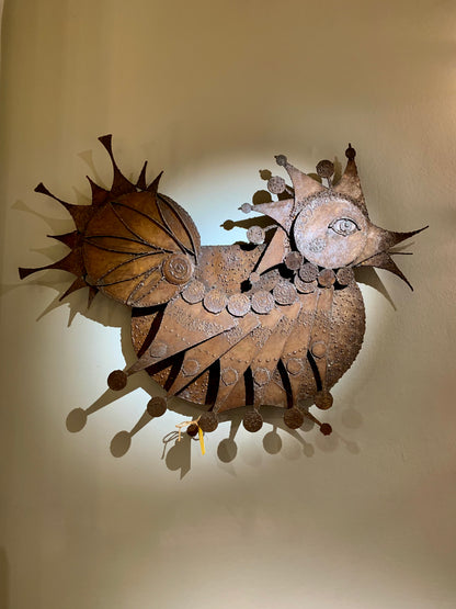 Vintage Wrought Iron Bird, 1970s
