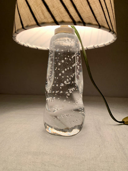 French 1950's Glass Table Lamp