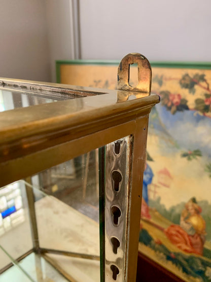 Brass Wall Display Cabinet