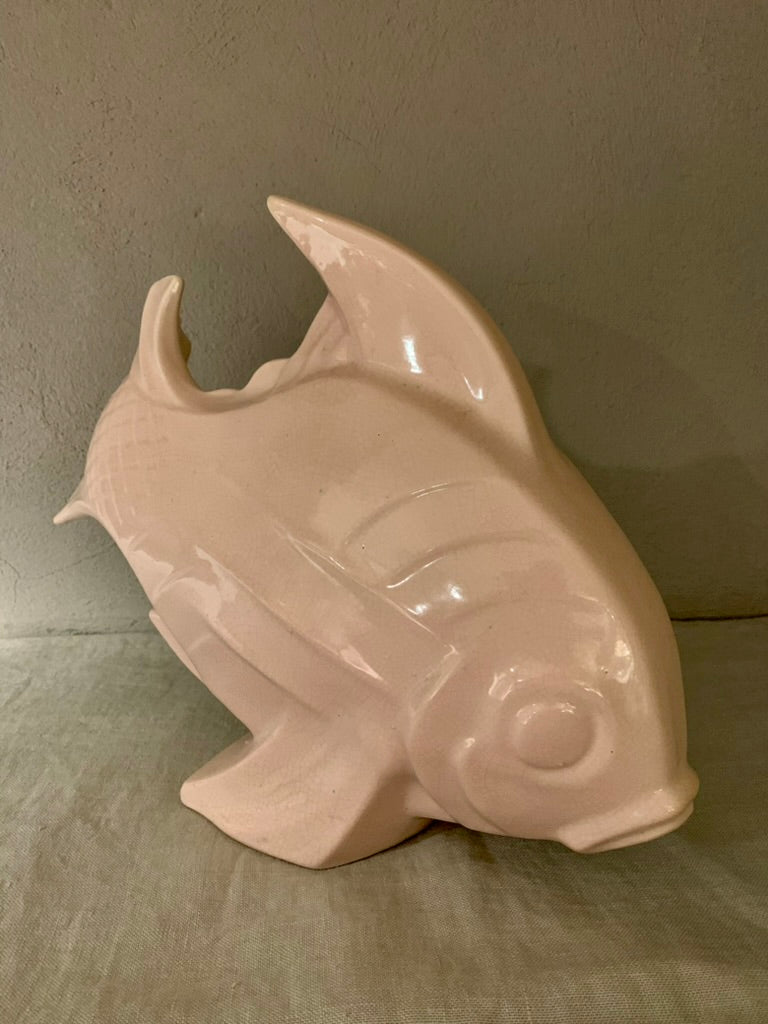 Art Deco Pink Ceramic Fish