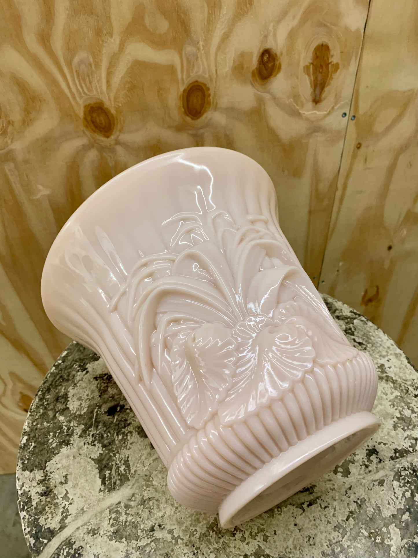 French Opal Glass Cachepot/Pot Cover