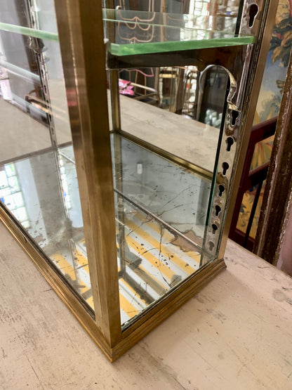 Brass Wall Display Cabinet