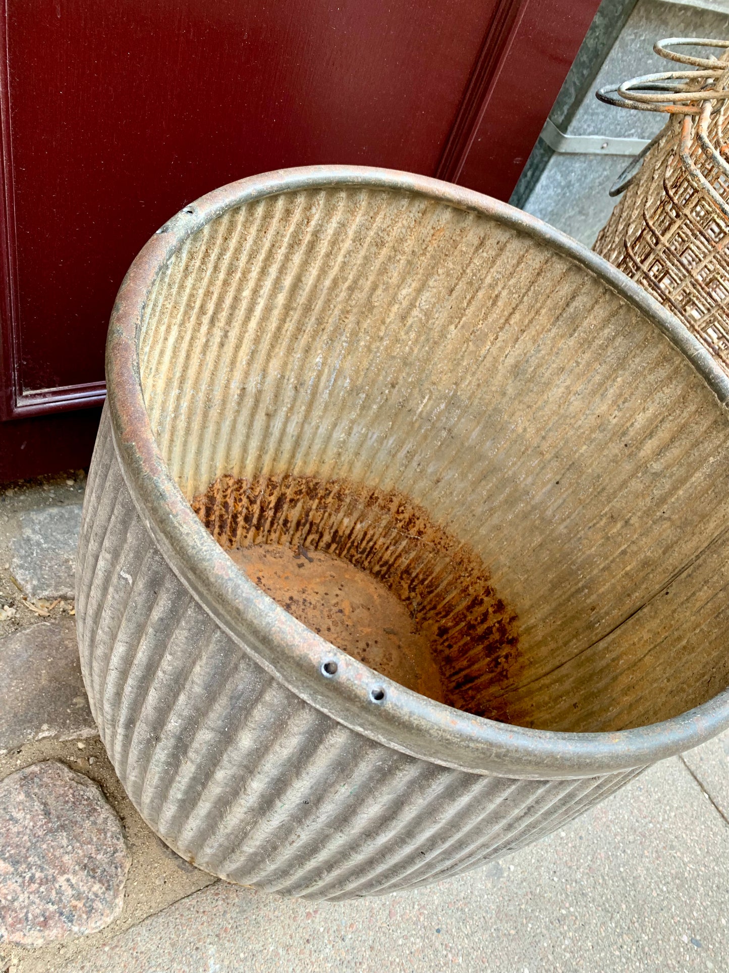 Zinc Planter - Dolly Tub