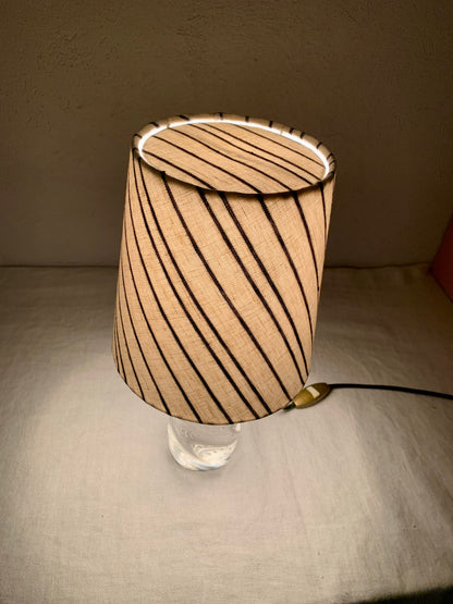 French 1950's Glass Table Lamp