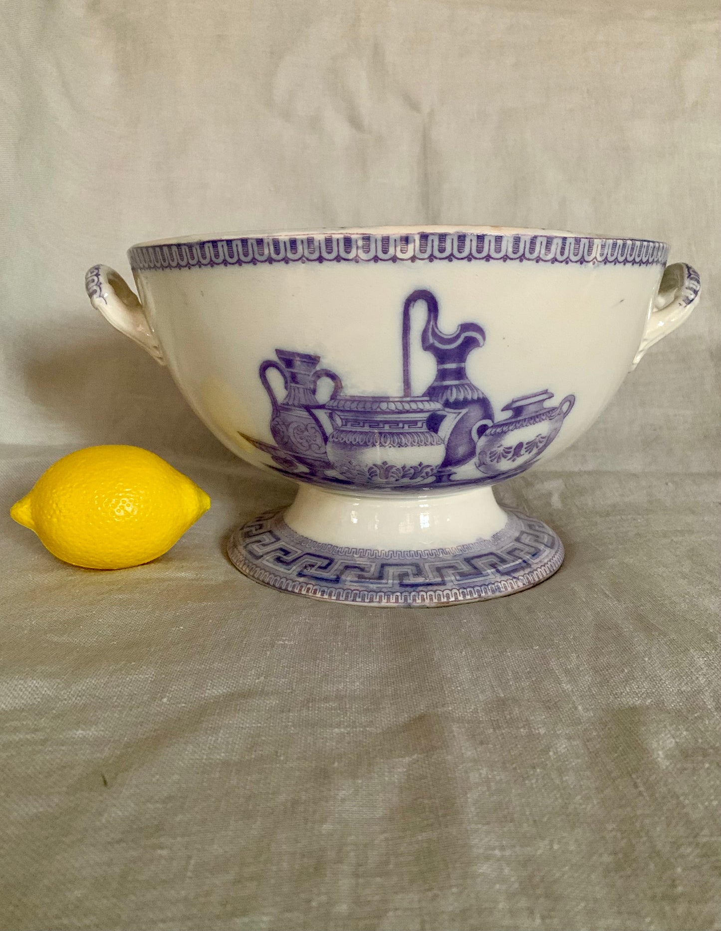 Tureen from the 19th Century "Etruscan" Dinner Set