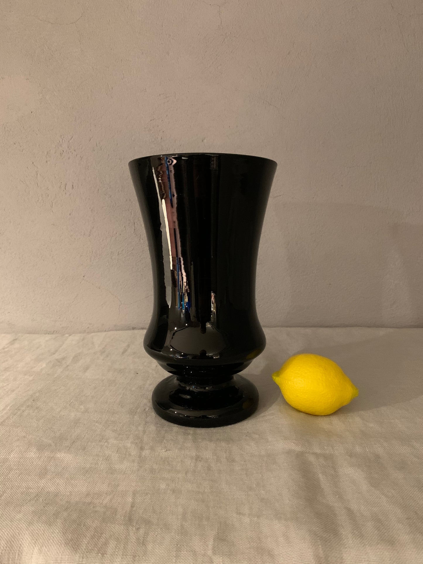 Black Opal Glass Vase