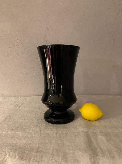Black Opal Glass Vase