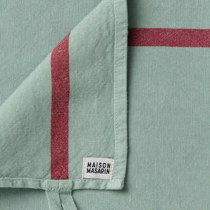Tea Towel: Verveine / Red stripe