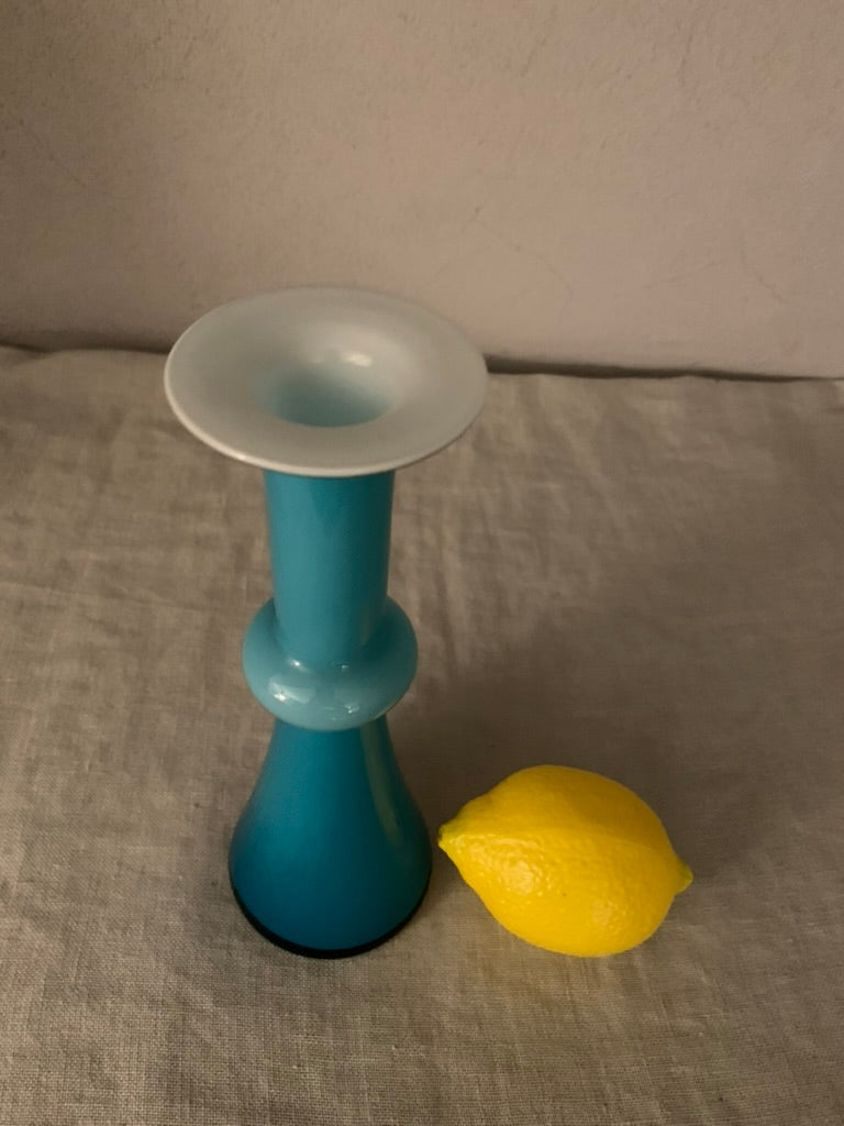 Vintage Blue Holmegaard "Carnaby" Vase