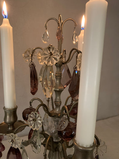 French Antique Branched Candlestick - Girandole
