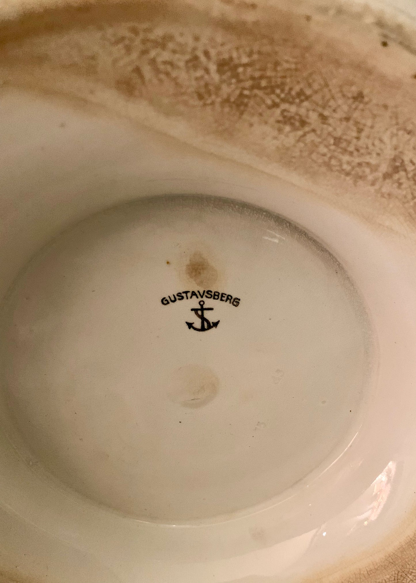 Large Swedish Earthenware Bowl - Gustavsberg