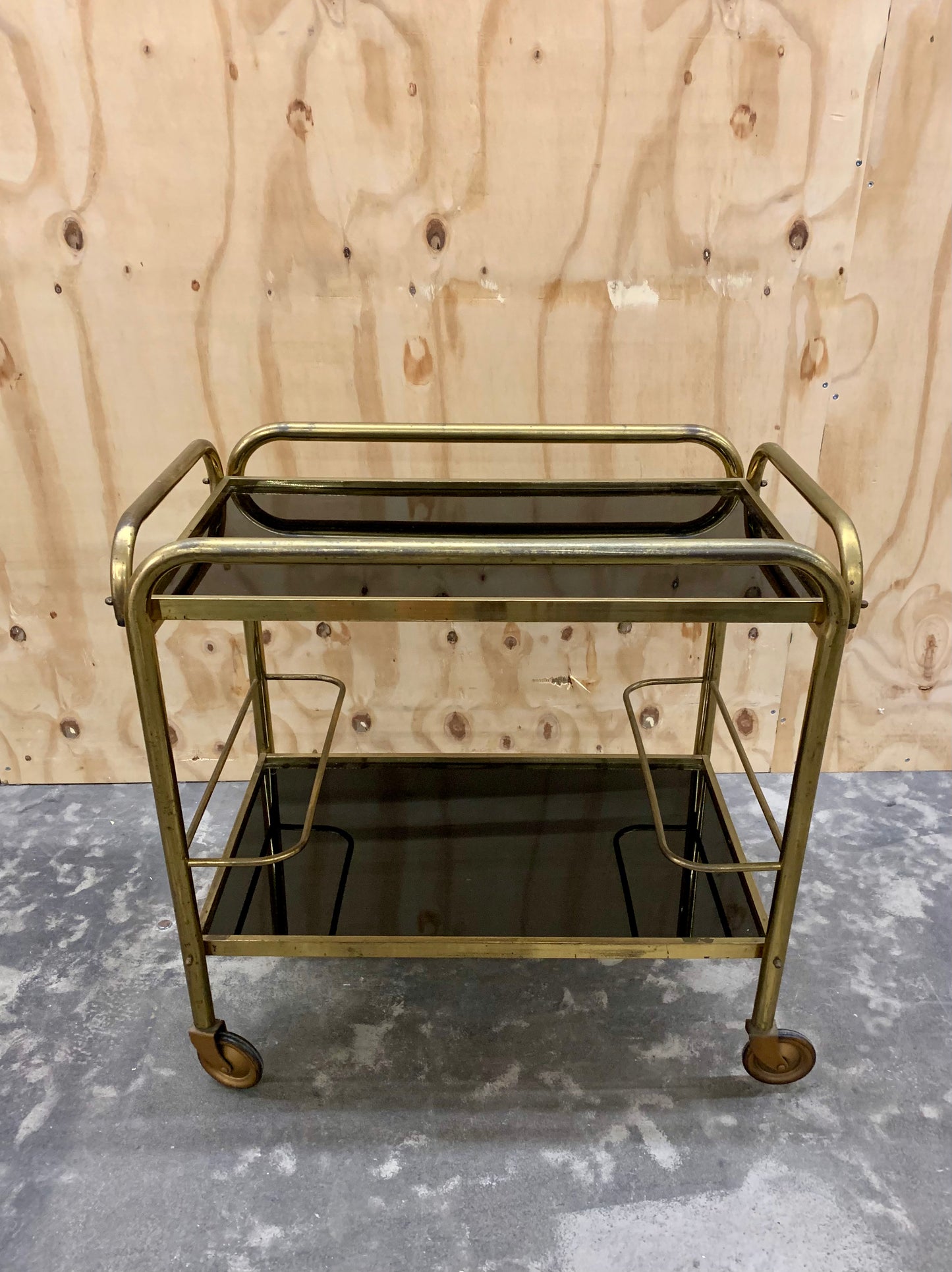Brass bar cart