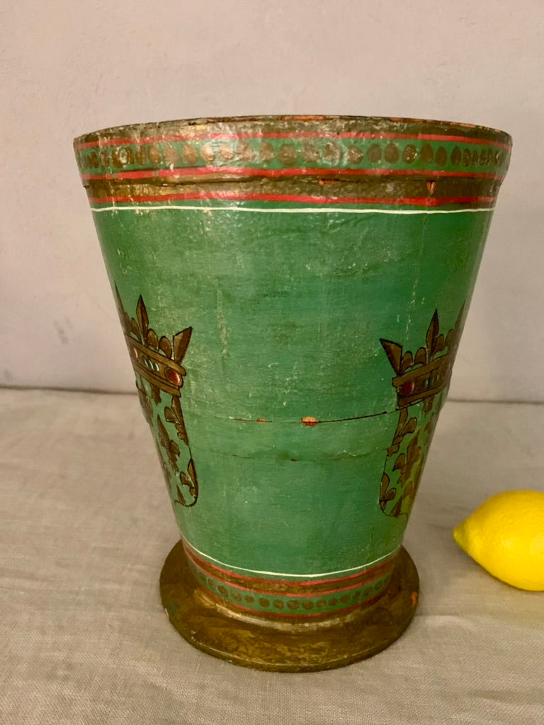Hand Painted Antique Nobility Wooden Wessel