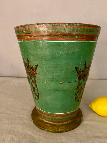 Hand Painted Antique Nobility Wooden Wessel