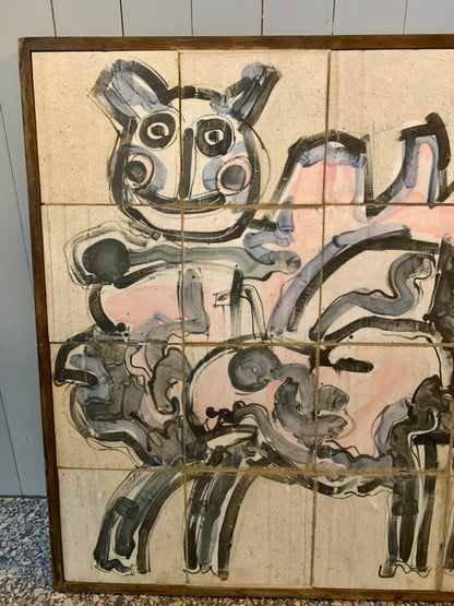 Vintage Danish Ceramic Relief by Sten Lykke Madsen for B&G, 1978
