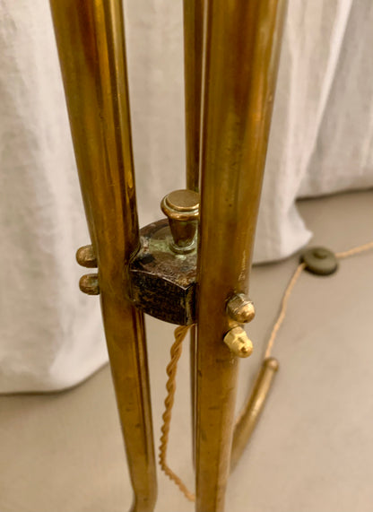 Vintage French Brass Floor Lamp